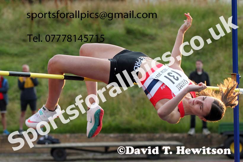 High jump, 2021 North East Grand Prix 6, Monkton, Wednesday, August 4th. Photo: David T. Hewitson/Sports for All Pics